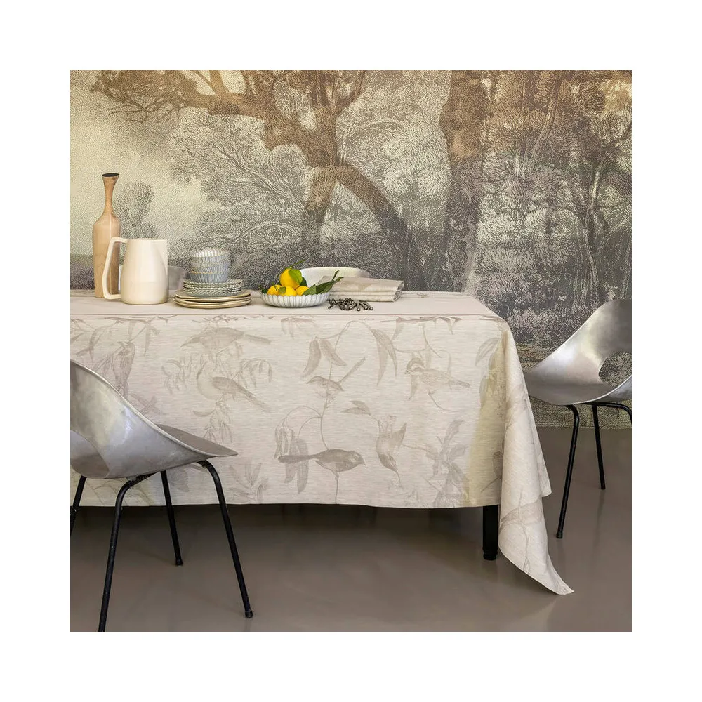 Nappe Volière en lin Le Jacquard Français - 3 coloris