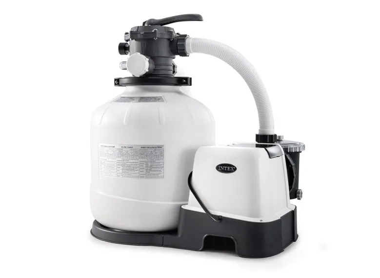 Combiné groupe de filtration à sable 8 m³/h + stérilisateur au sel QX2600 - Intex