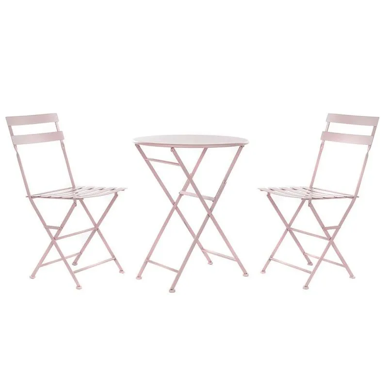 Ensemble de balcon pliant avec 2 chaises en métal et table Rosa Balcony