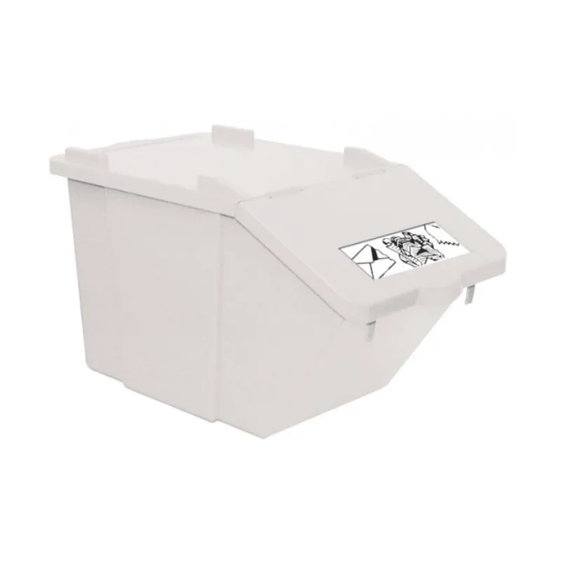 Container PICK-UP blanc 45 Litres pour le tri des déchets " sans plaquette "