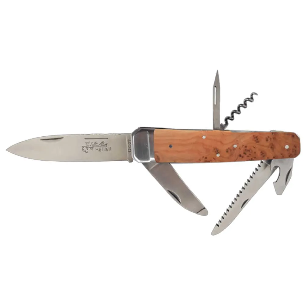 Couteau pliant Hallali Bois de genévrier 6 pièces - DOURIS CHASTEL
