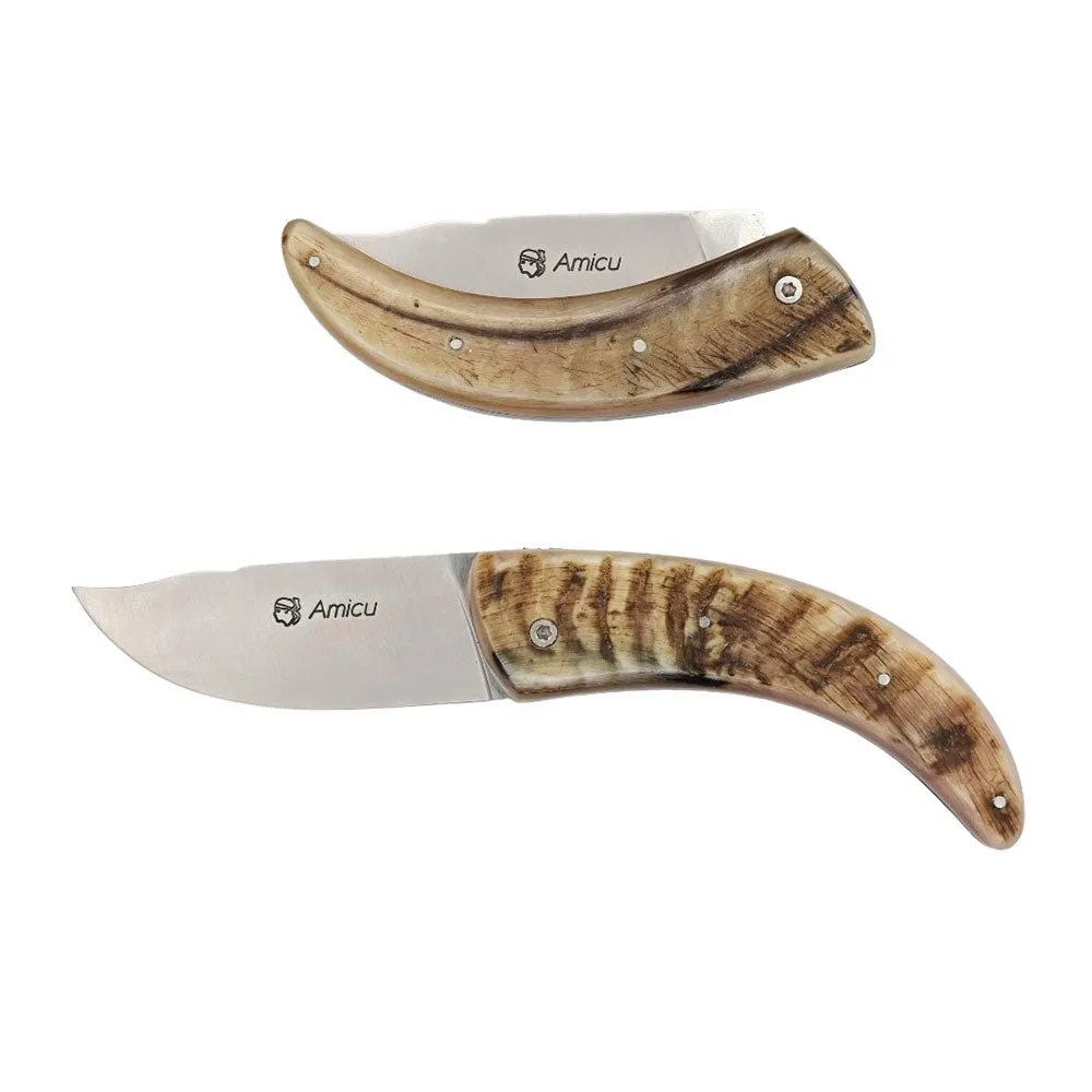 Couteau Pliant Amicu avec Manche en Corne - Au Sabot