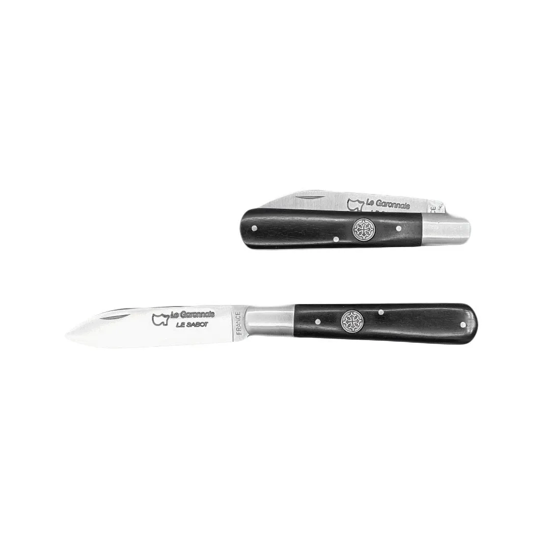 Couteau pliant Le Garonnais avec Croix Occitane Ebène - Au Sabot