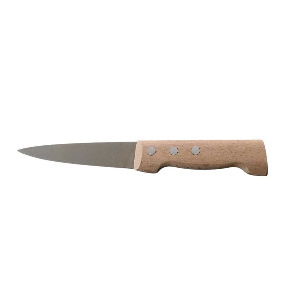 Couteau Saigner 11 cm Acier Carbone Manche en Hêtre - AU NAIN