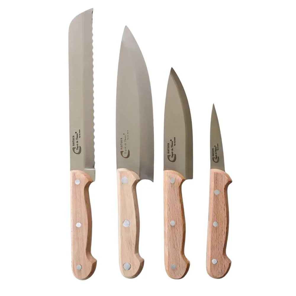 Ensemble 4 couteaux de cuisine Natura - AU NAIN