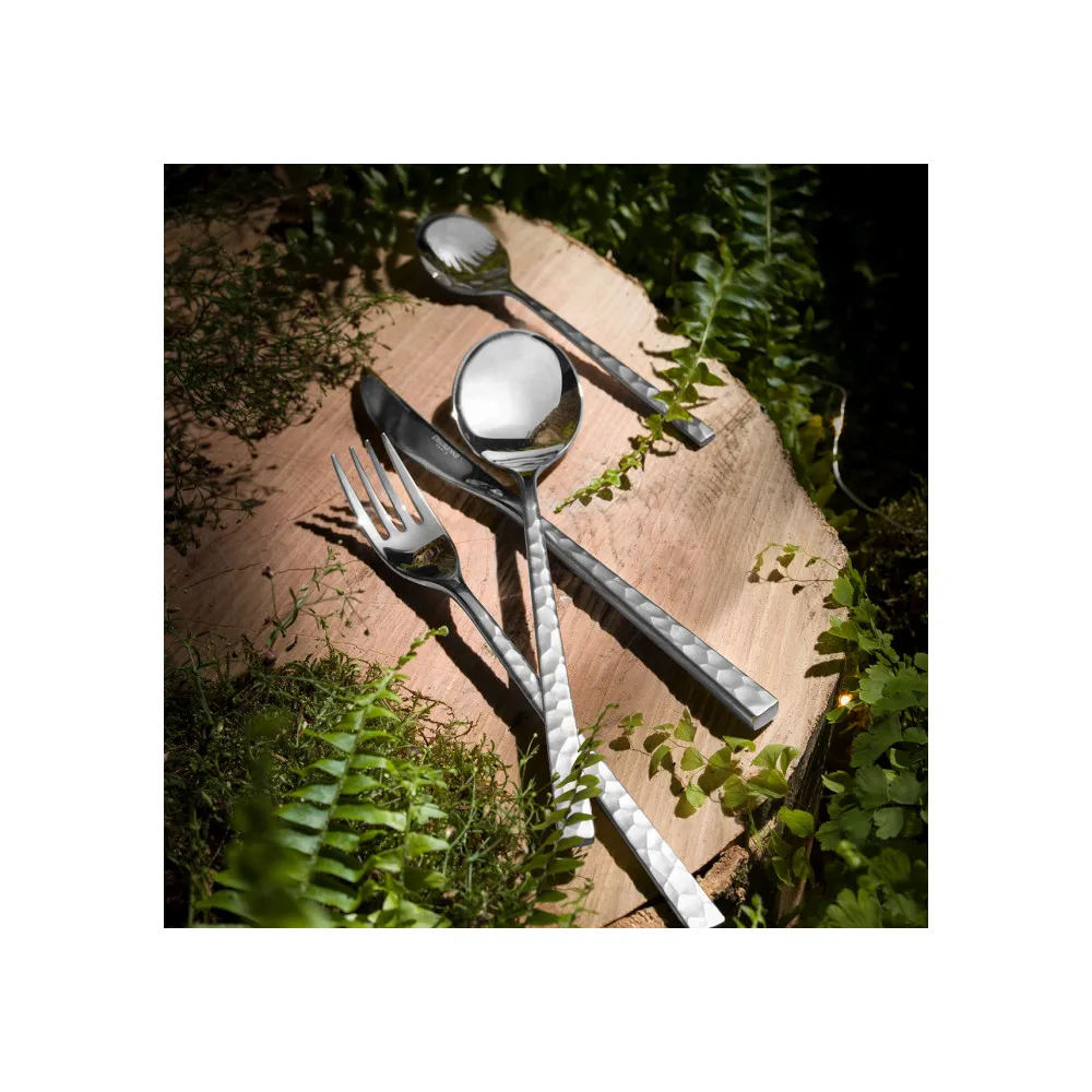 24 couverts Fuse Martelé Inox DEGRENNE