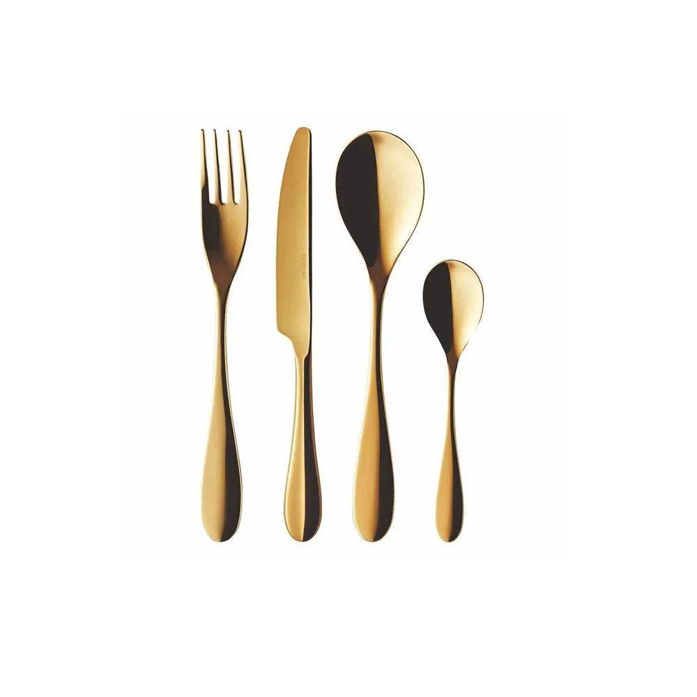 24 couverts Onde Gold Degrenne