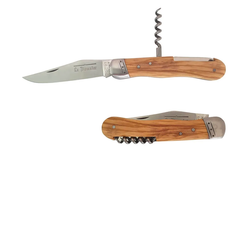 Couteau pliant Le Pionnier Olivier avec Tire-Bouchon - DOURIS CHASTEL