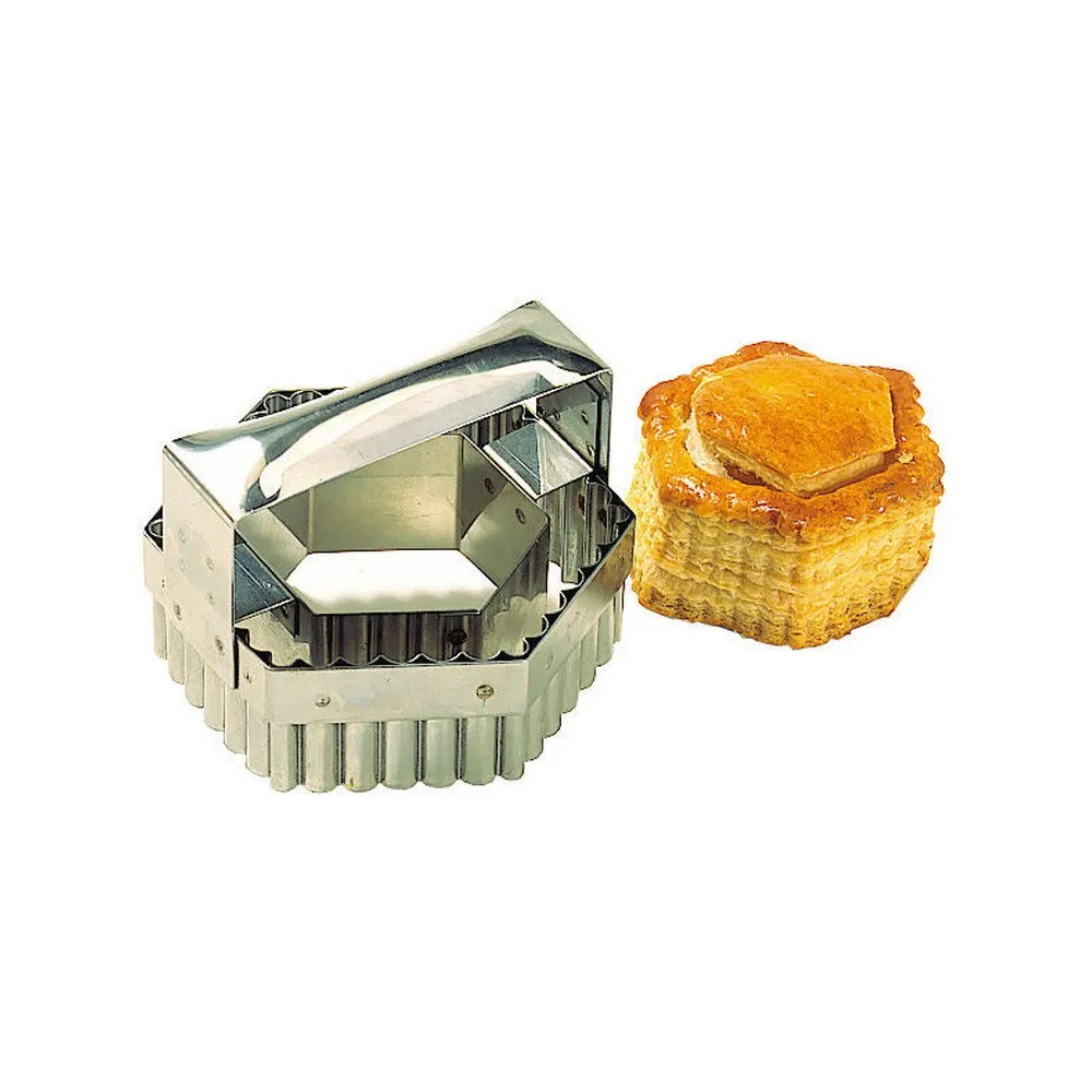 Découpoir MATFER forme hexagonale en inox double 9cm