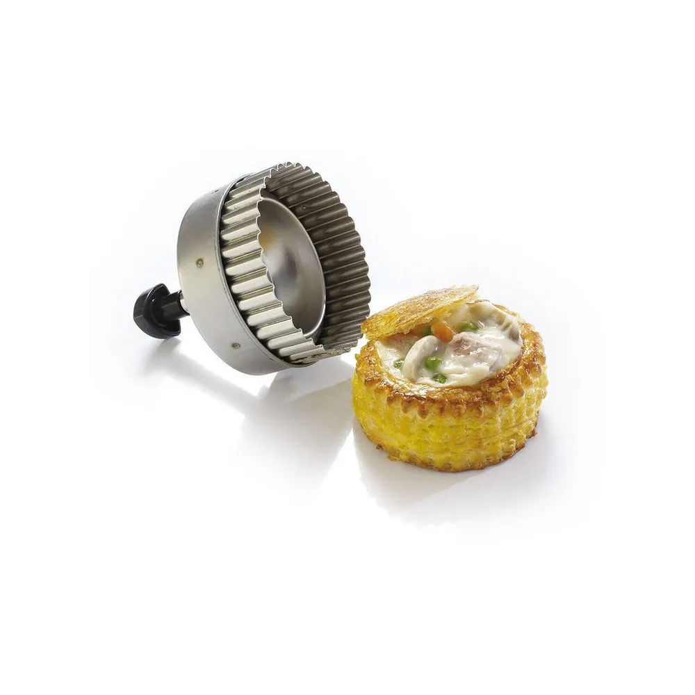 Découpoir MATFER rond cannelé en inox 9cm