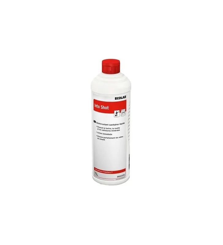 Désincrustant liquide wc INTO SHOT ECOLAB® - Bidon de 1L