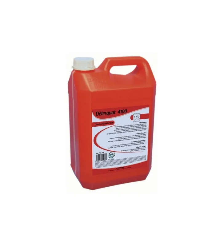 Détergent détartrant désinfectant alimentaire DETERQUAT 4100 - Bidon 5L