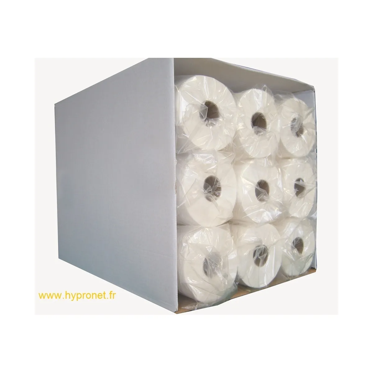 Draps d'examen gaufrés blancs 2 plis