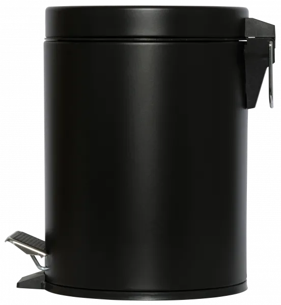 Collecteur à pédale 5 L NOIR MAT (avec bac intérieur en plastique)