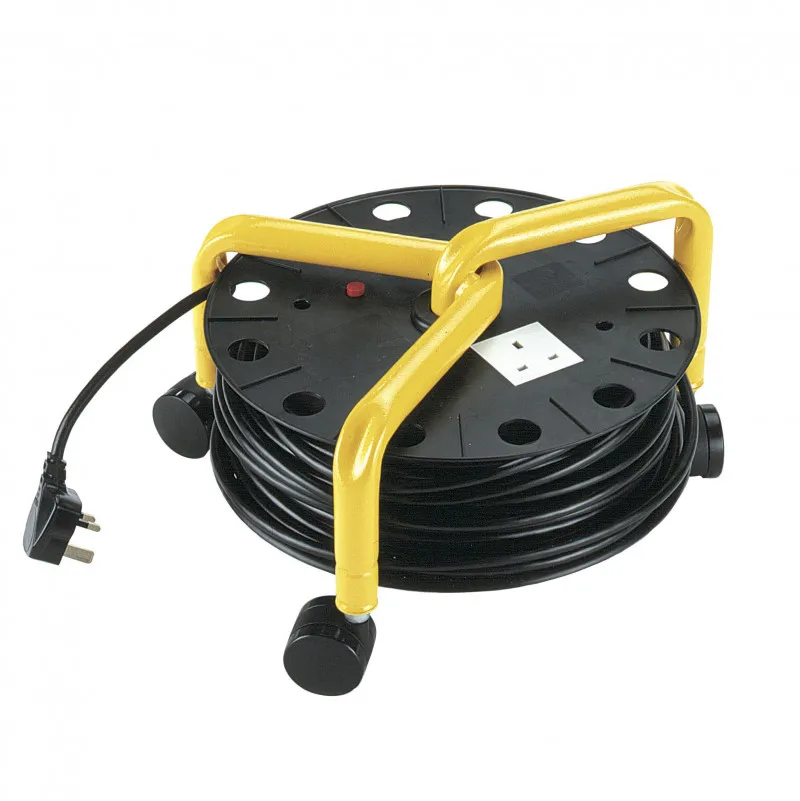 Enrouleur de câble 20m à roulettes prise Europe - NUMATIC