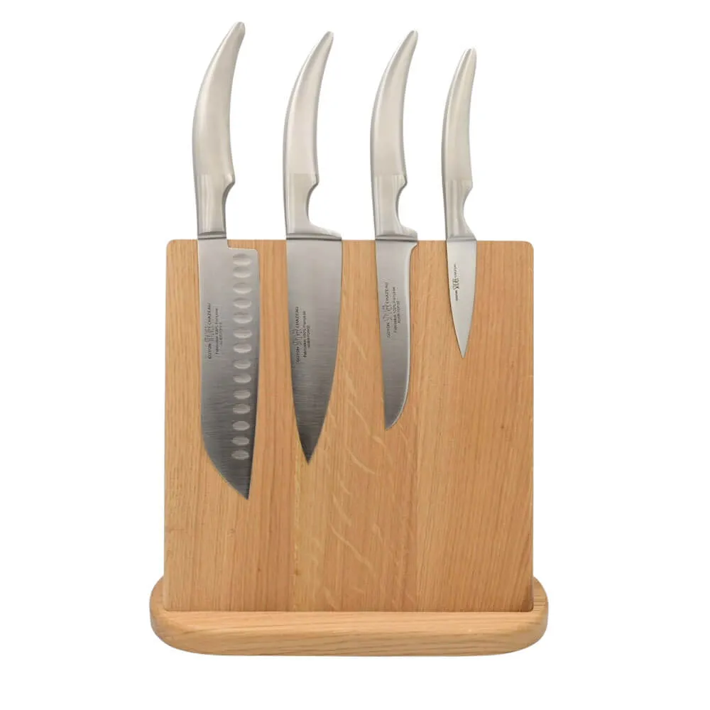 Ensemble de couteaux Styl'Ver sur support bois magnétique - GOYON-CHAZEAU
