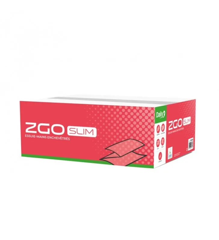 Essuie mains Z Blanc Ecolabel ZGO SLIM DAILYK Green - 3750 Feuilles