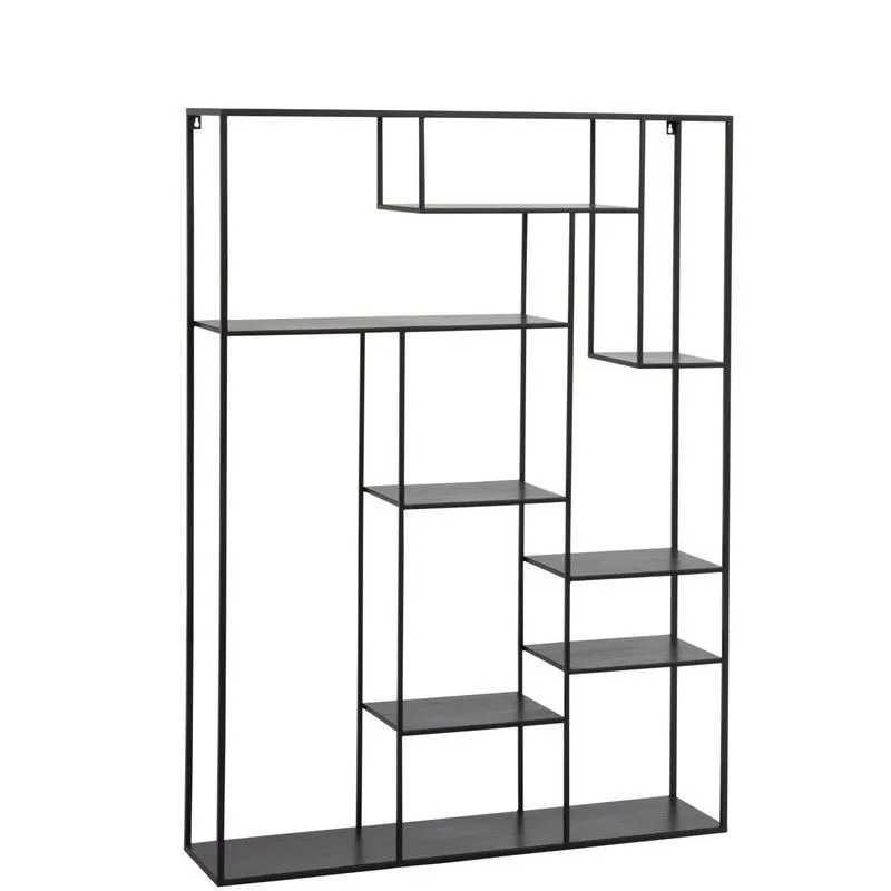 Tablette de table inégale en métal noir