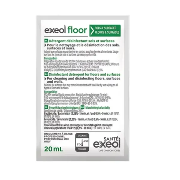 Exeol Floor Dose 20 ml Carton de 250 dosettes