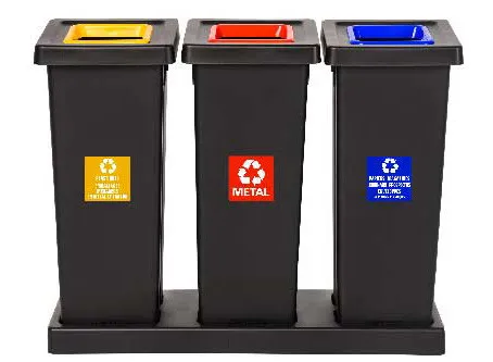 Base plastique noire pour poubelle FIT