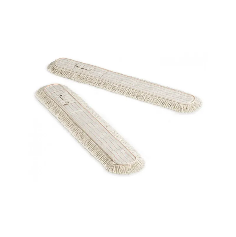 Lot de 2 franges coton à boutons pour balai ciseau. Lavage maximum 50°