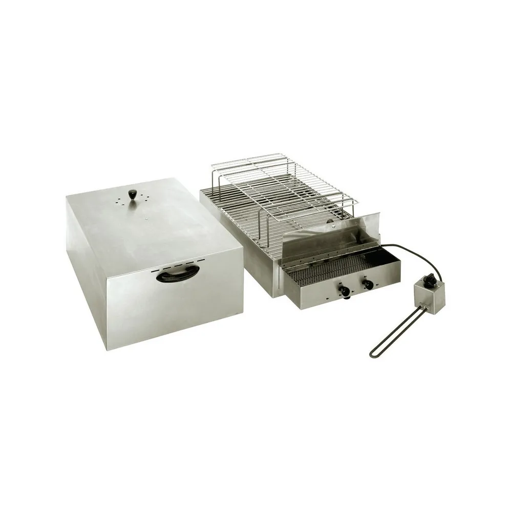 Fumoir 2 étages ROLLER GRILL en inox pour fumage à froid
