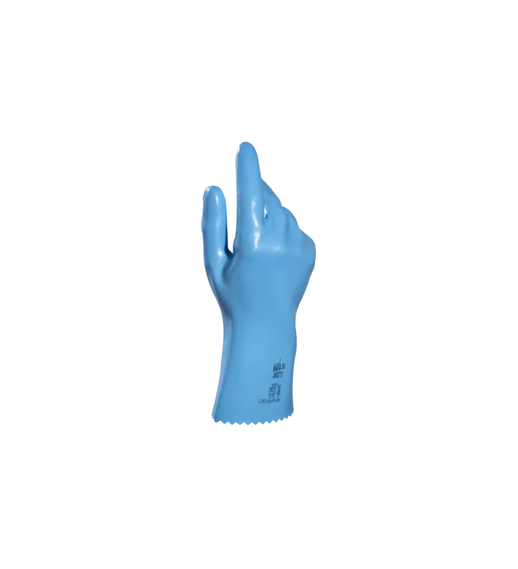 Gant de ménage latex bleu 33cm