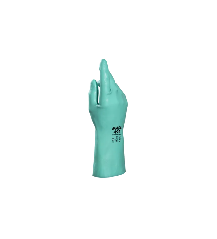 Gant nitrile 32cm vert MAPA® Ultranitril 492