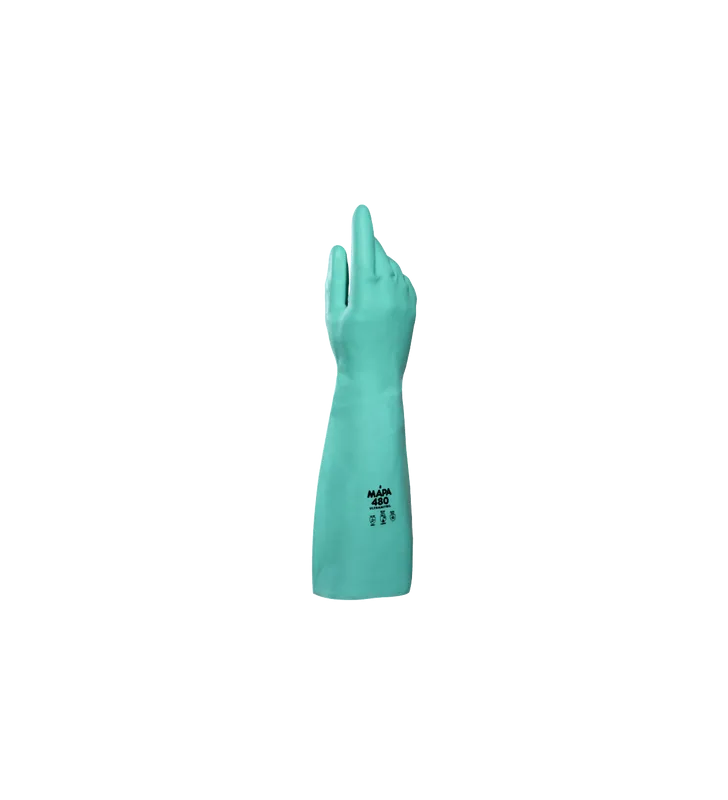 Gant nitrile 46cm vert MAPA® Ultranitril 480