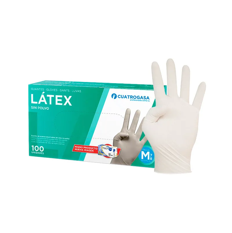 Gants Latex jetables sans poudre à surface lisse - Boite de 100 S