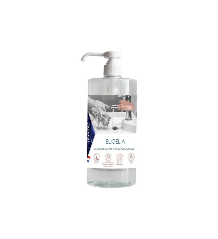 Gel hydroalcoolique ELIGEL A -1L avec pompe