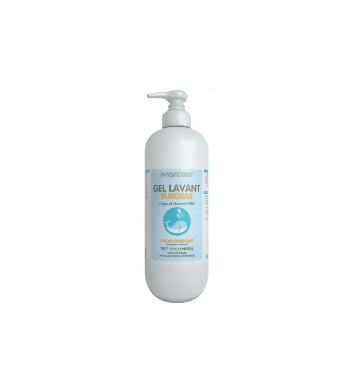 Gel lavant surgras corps et cheveux bébé 500ml pompe - PHYSIADERM