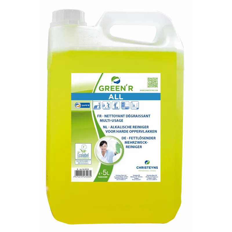 GREEN'R All - Ultra dégraissant tout usage senteur Pamplagrume ECOLABEL - Bidon de 5L