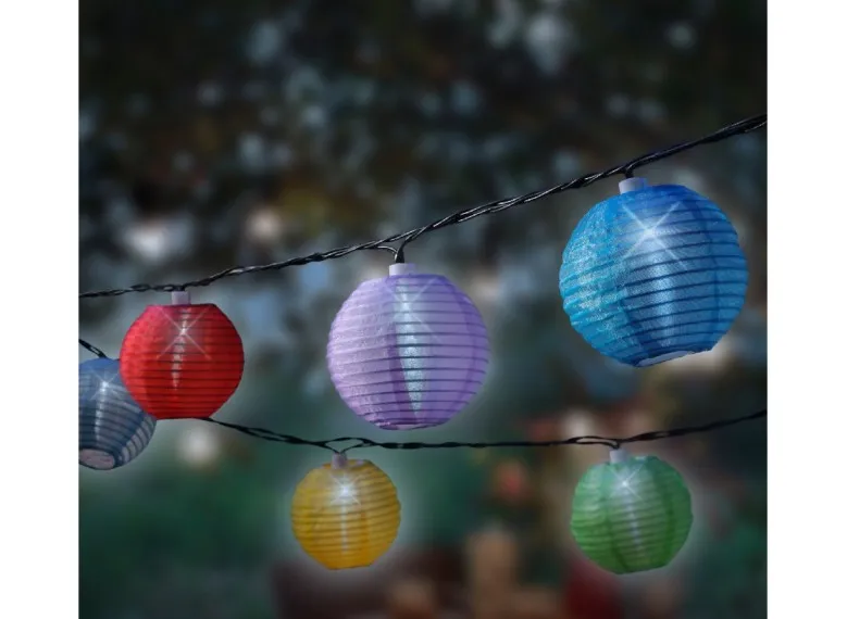 Guirlande lanternes chinoises LED - Jardideco