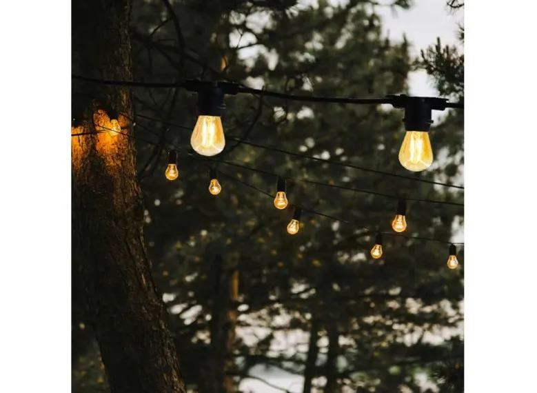 Guirlande lumineuse extérieur connectable 10 ampoules à filament vintage LED blanc chaud LINK ME LIGHT 5 m