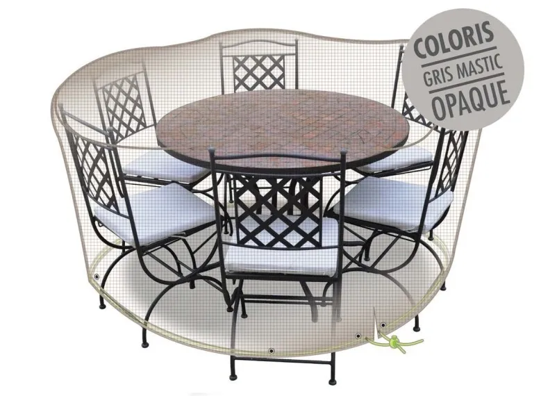 Housse de protection Cover One pour table ronde + 6 chaises - Ø 160 cm - Jardiline