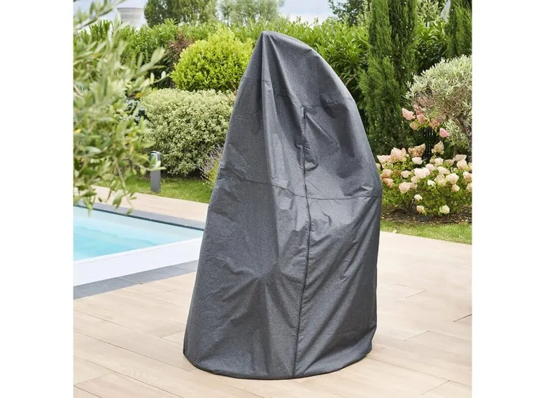 Housse pour loveuse/fauteuil suspendu Hambo gris - Ø 125 x 205 cm - Hespéride