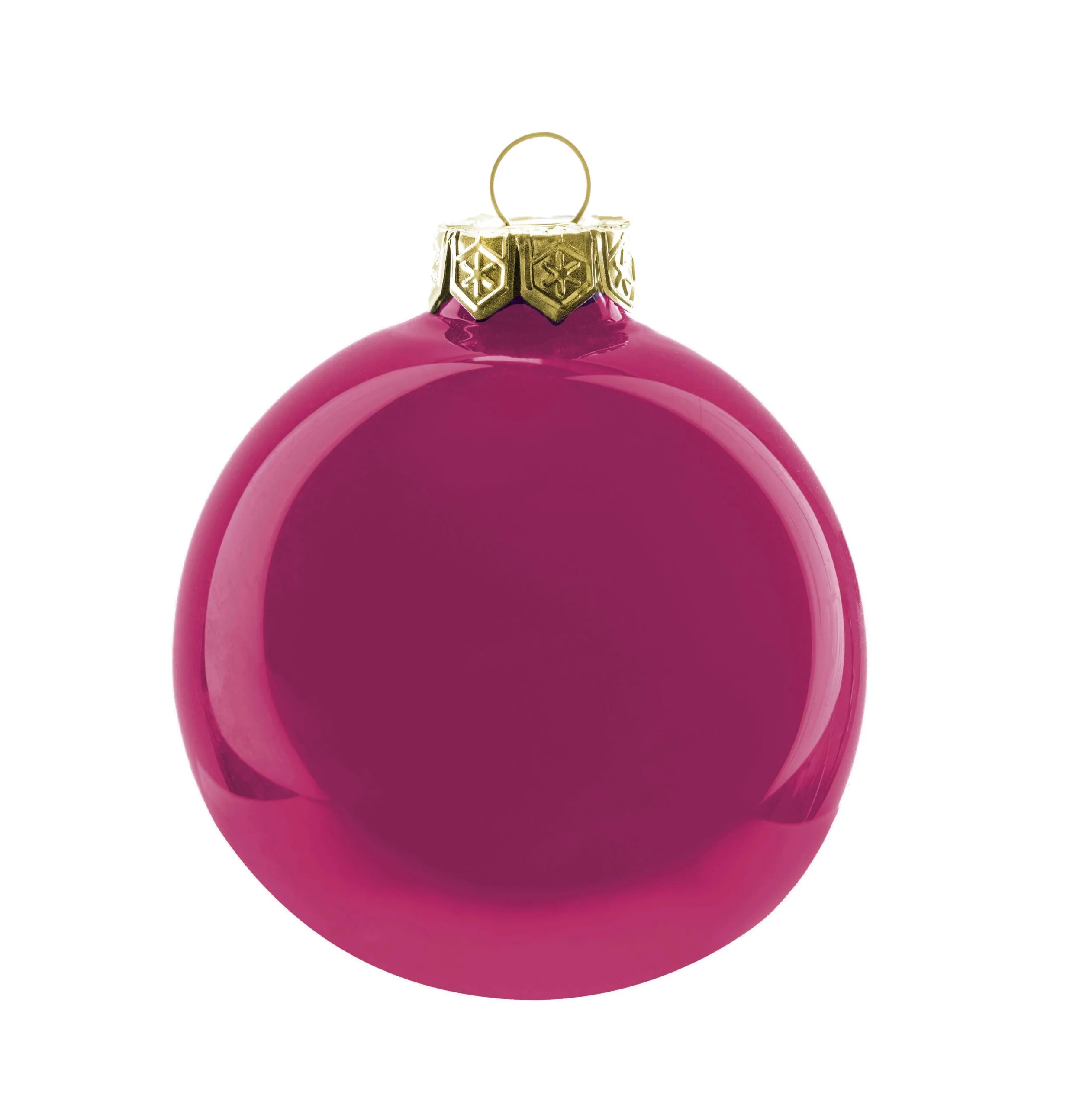 ARPIMEX Box 12 Glass Christmas Balls D 10 Cm Magenta