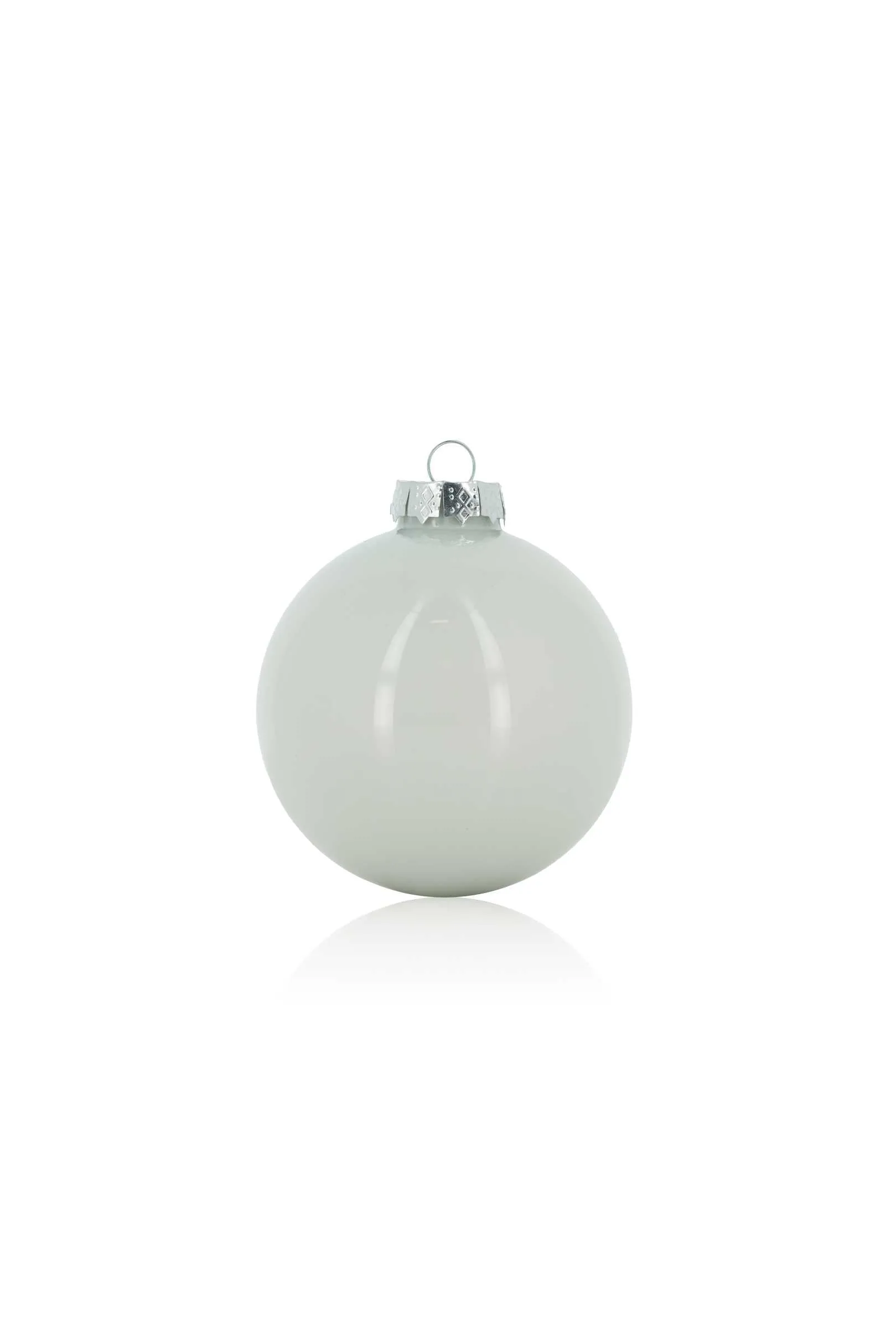 ARPIMEX Box 12 Glass Christmas Balls D 100 Mm White