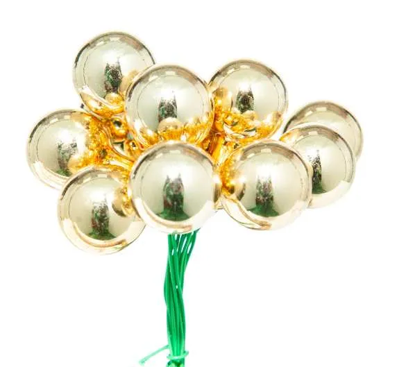 ARPIMEX Box 144 Mini Glass Christmas Balls D 20 Mm Gold