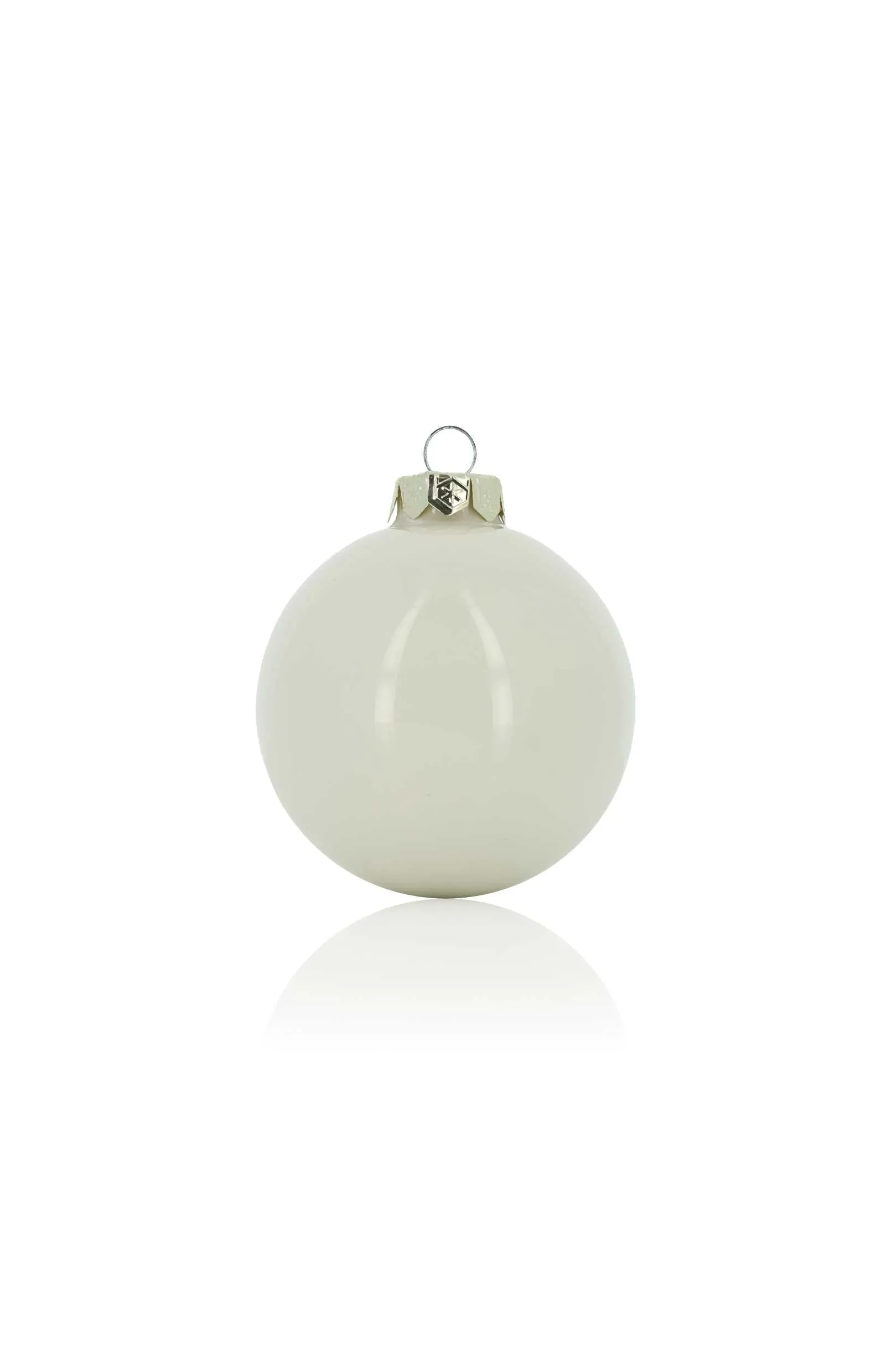 ARPIMEX Box 16 Glass Christmas Balls D 80 Mm Milk