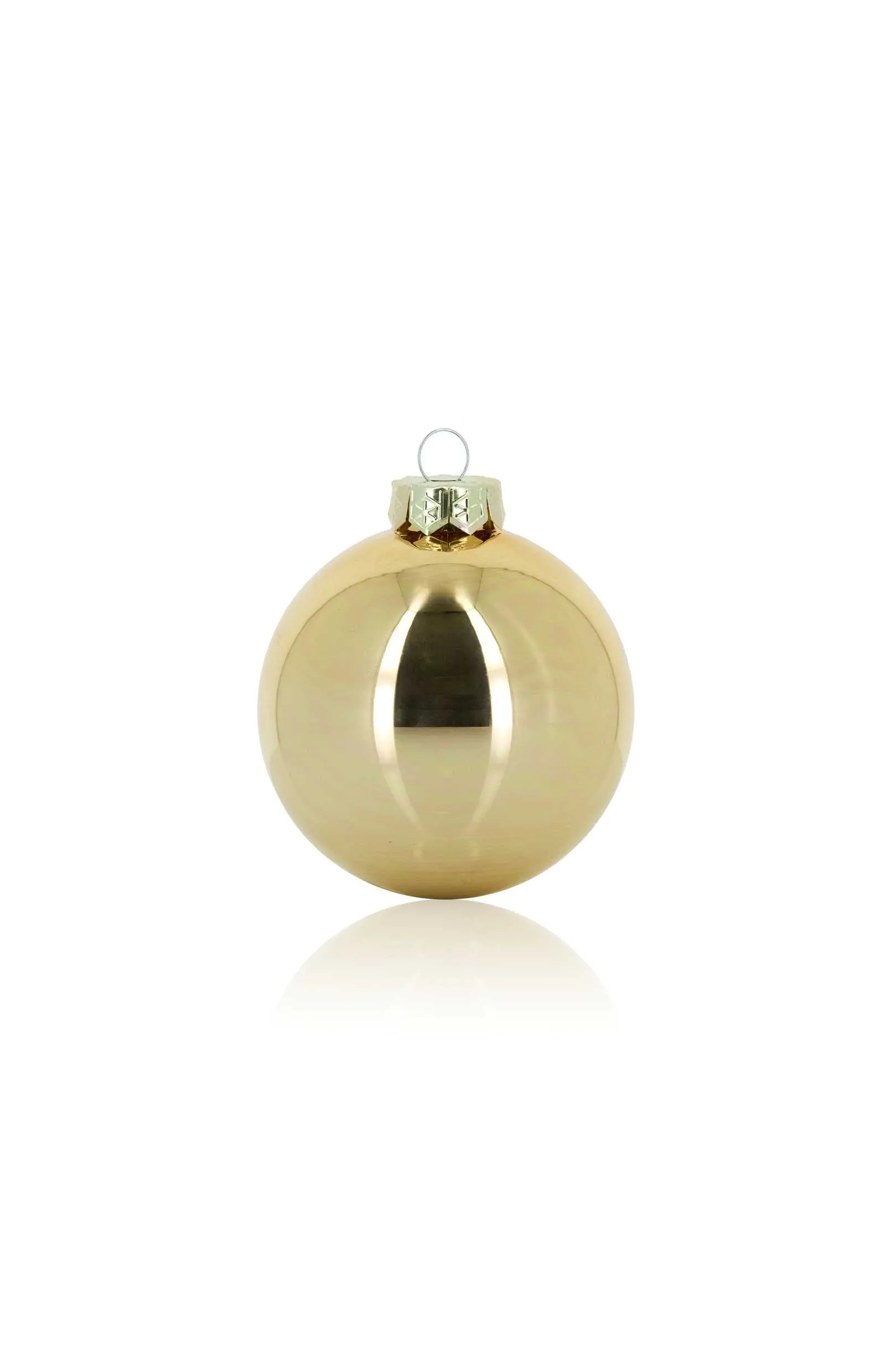 ARPIMEX Box 16 Glass Christmas Balls D 80 Mm Gold