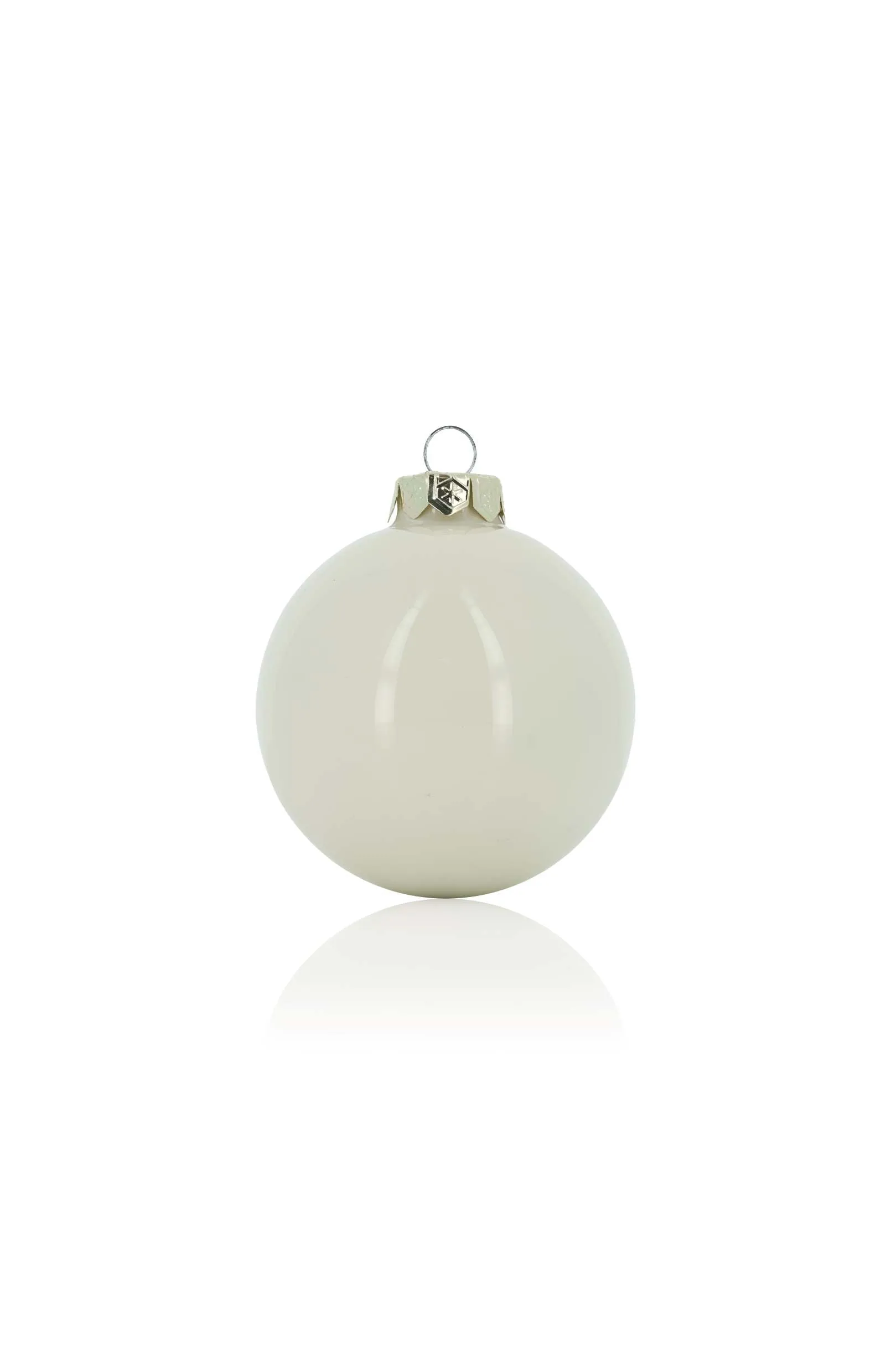 ARPIMEX Box 36 Glass Christmas Balls D 60 Mm Milk