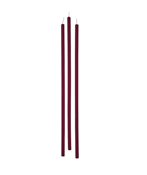 Bougies Cereria Di Giorgio Tige Ø 0,9 cm H. 37 cm (12 pcs) - Bordeaux