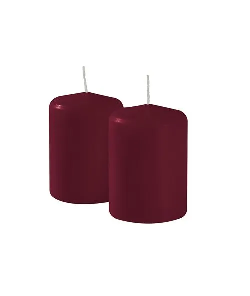 Cereria Di Giorgio Ceri Ø 7 cm H. 10 cm (4 pcs) - Bordeaux