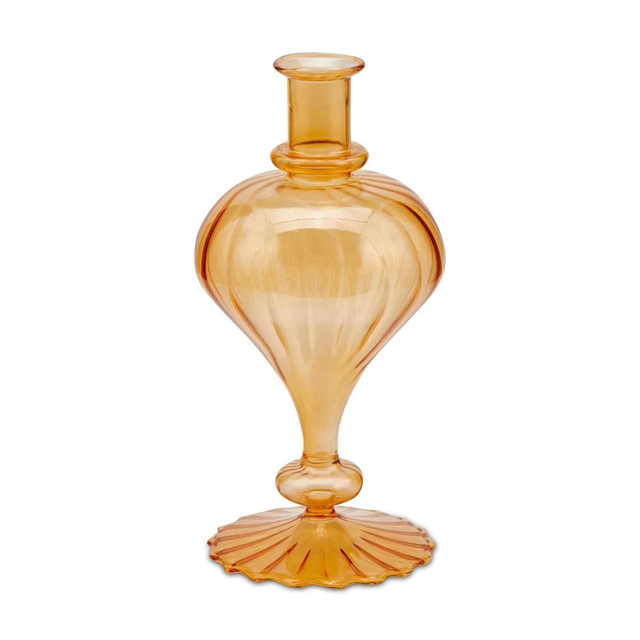 Vase à fleur unique EDG Enzo De Gasperi Drop H30 D15 Ambre