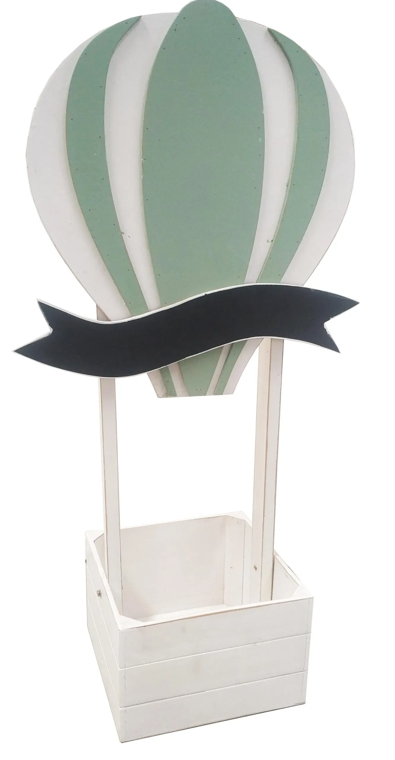 Vimin Box Hot Air Balloon Table with Blackboard 20 x 20 cm H 65 cm Gre