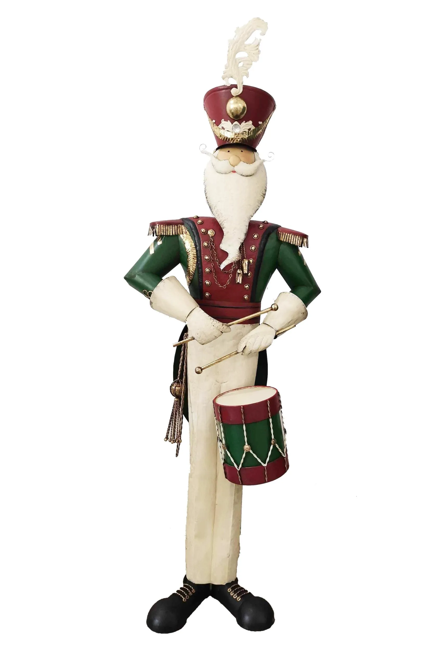 Wicker Box Soldier Santa Claus with Drum 88 x 59 cm H 250 cm