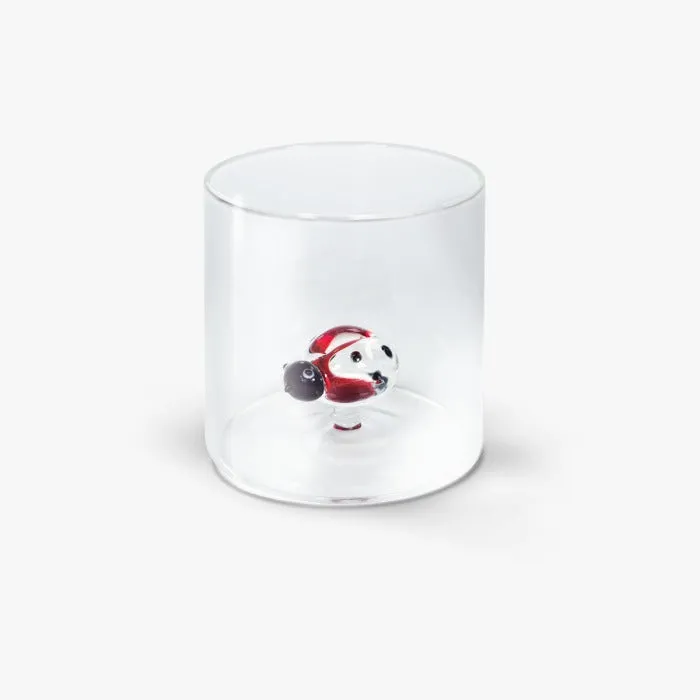 WD LifeStyle Borosilicate Glass Cup Cc 250 ml Ladybug Decoration
