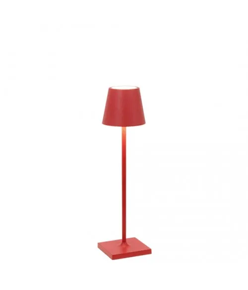 Lampe de table LED Saffron Poldina Pro Micro Rouge H27,5 cm